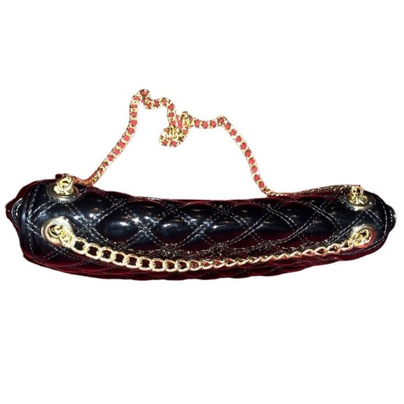 Anne Klein Ak Anne Klein Black Purse With Gold Chain - Women | Color: Black - Picture 3 of 12